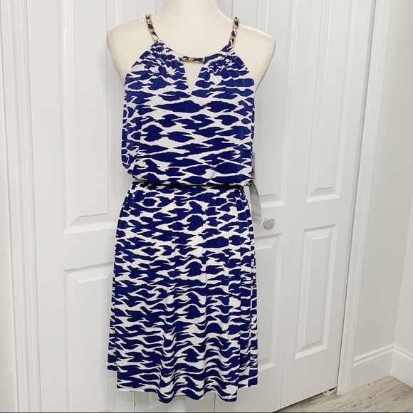 NWT Laundry by Shelli Segal Los Angeles Sleeveless Dress with Chain Neckline - Picture 2 of 8